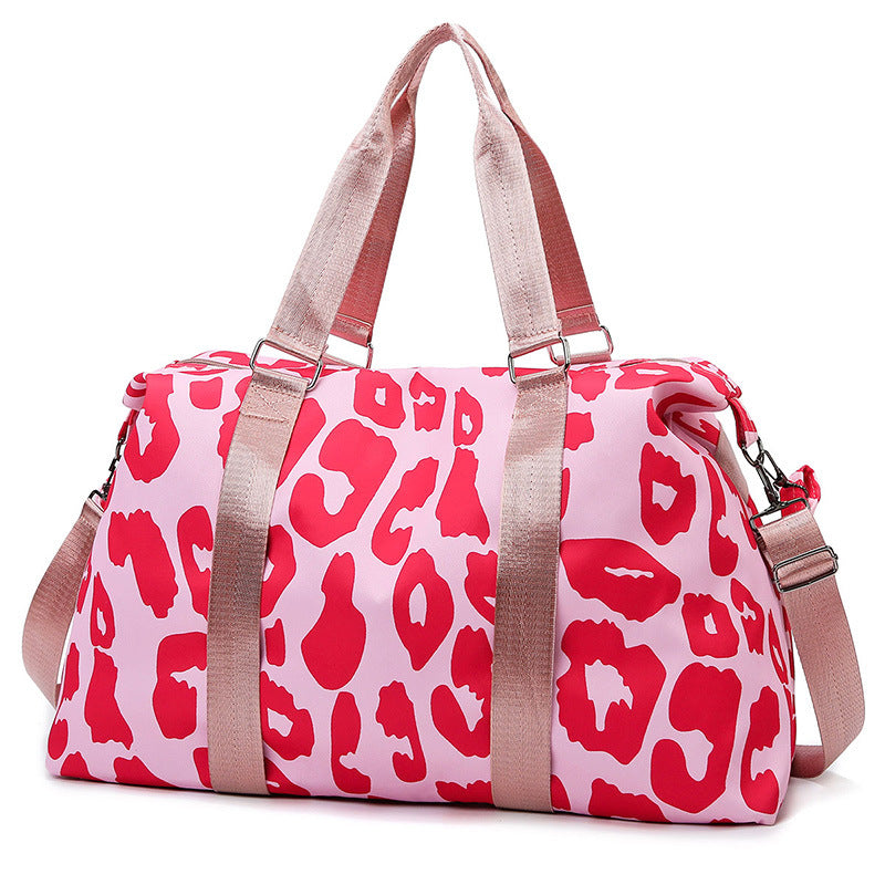 Sporty reise bag med trendy zebramønster Skanto