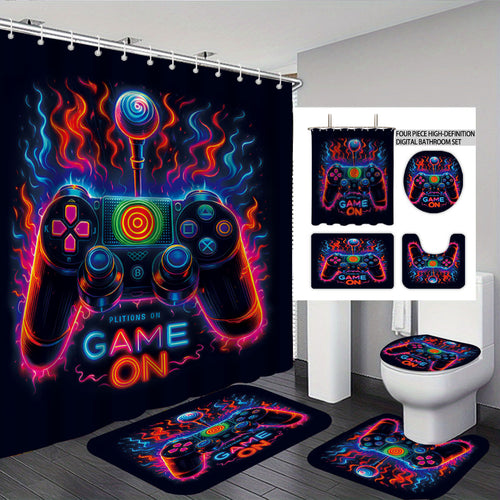 Digital Dragonfly-Themed Bathroom Set Skanto