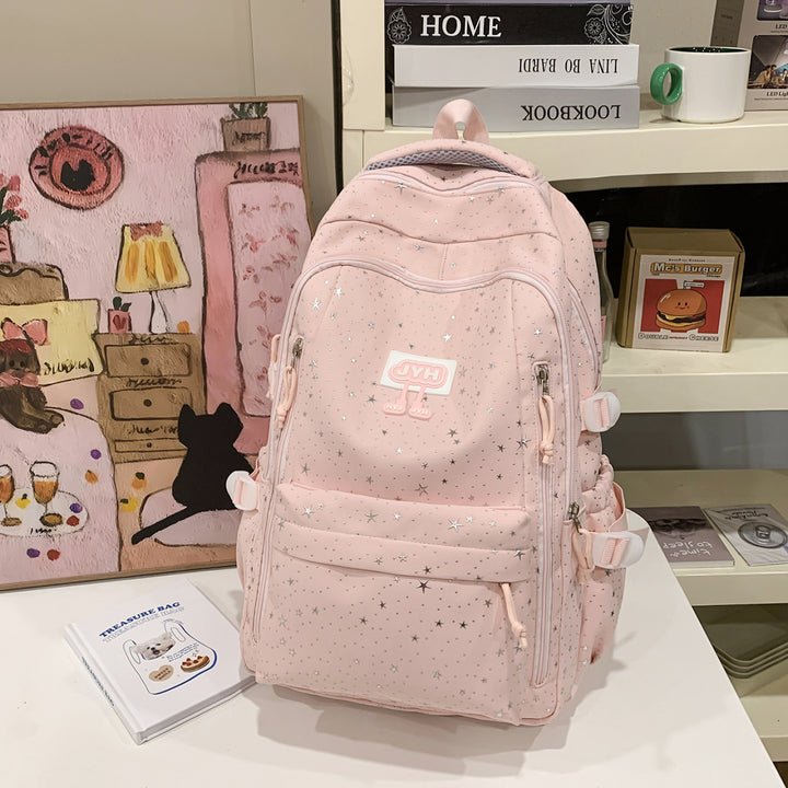 Star-Print Fashion Skole Ryggsekk Skanto