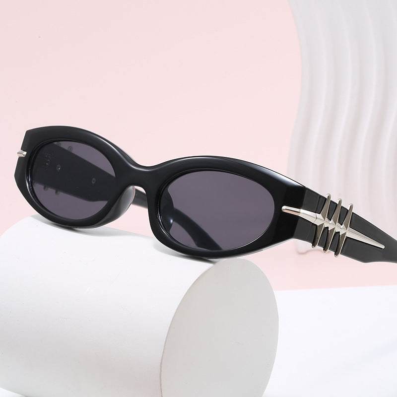 Dame elegant Cat-Eye solbriller med moteriktige aksenter Skanto