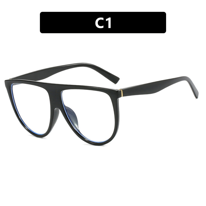 Dame trendy oversized solbriller med stilige transparente rammer Skanto