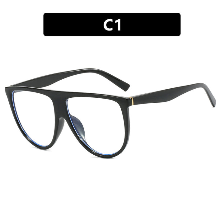 Dame trendy oversized solbriller med stilige transparente rammer Skanto