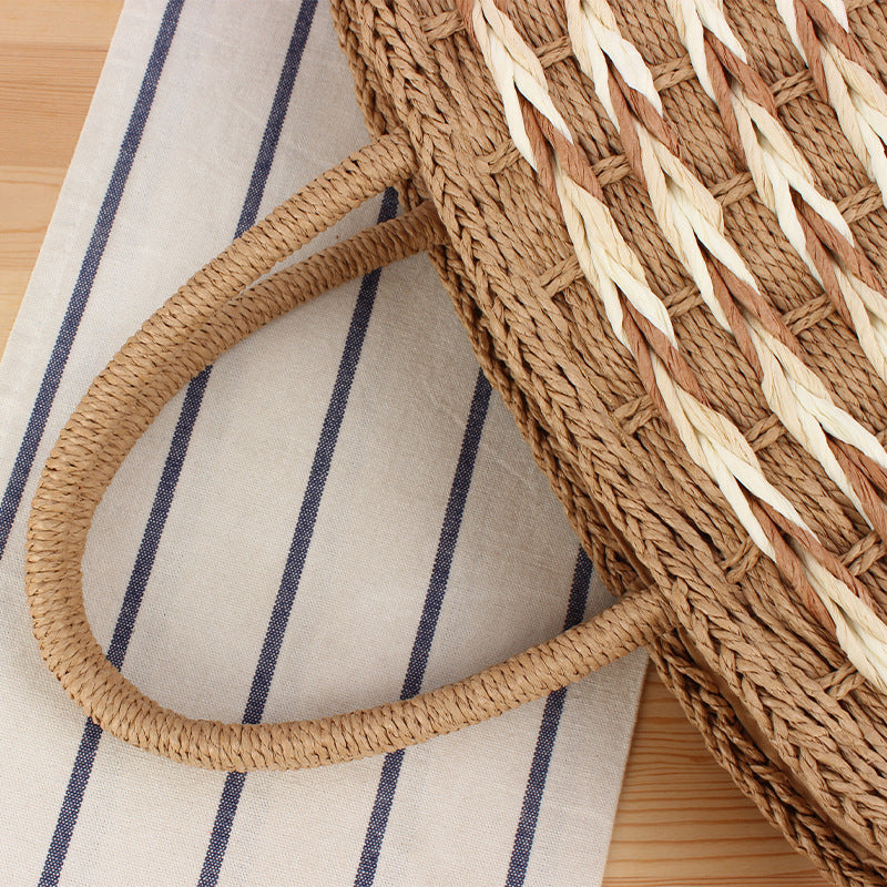 Basket bag with decorative woven design Skanto