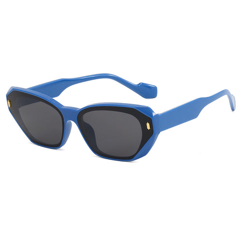 Dame geometrisk designer solbrille med markant ramme Skanto