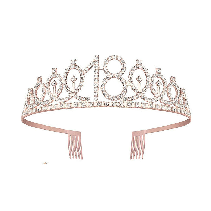 Damer krystall dekorert tiara med elegant design Skanto