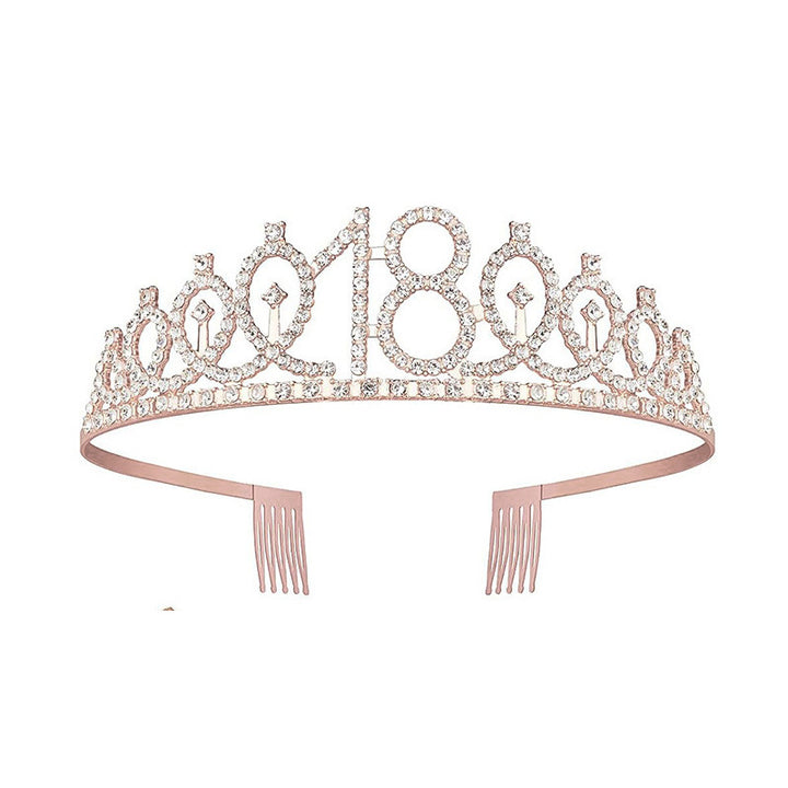Damer krystall dekorert tiara med elegant design Skanto