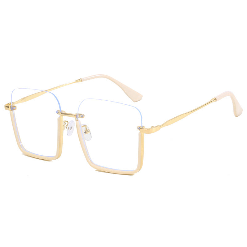 Dame oversized solbrille med elegant geometrisk ramme Skanto