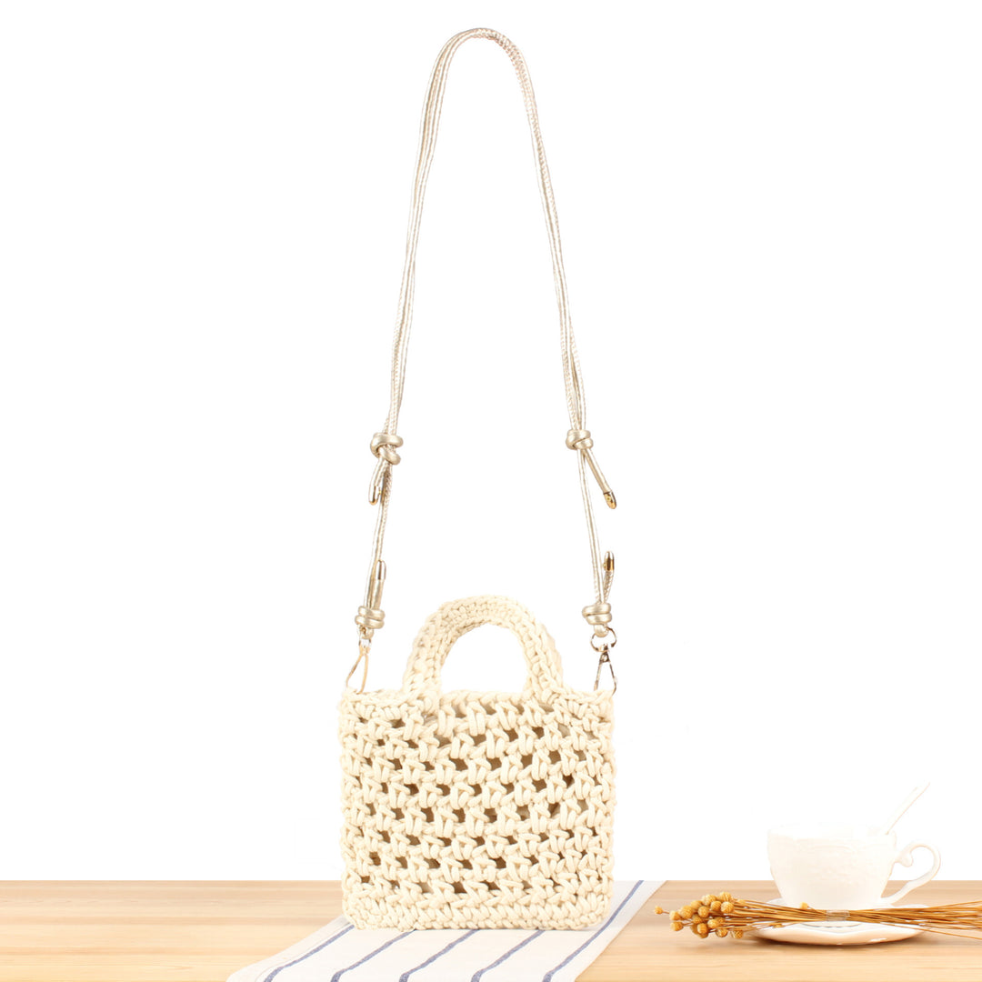 Håndbag i moderne makramee-design Skanto