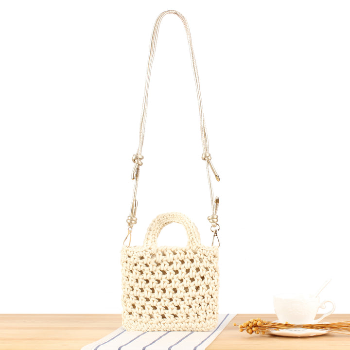 Håndbag i moderne makramee-design Skanto