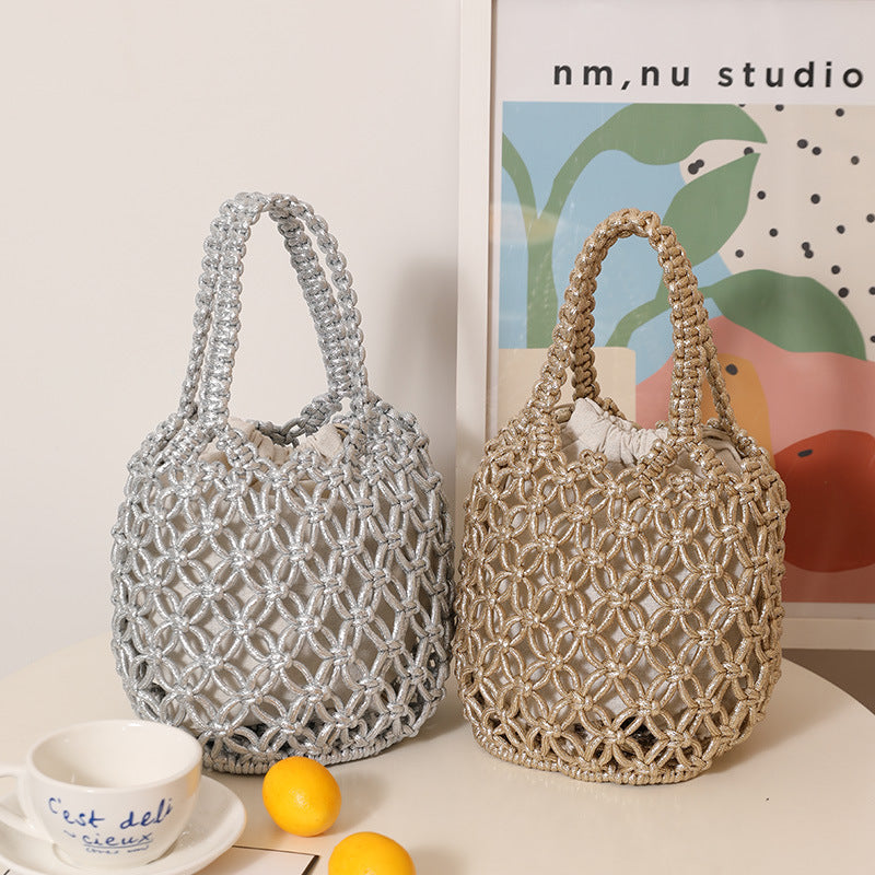 Trendy Shopper-veske med unikt nettdesign Skanto