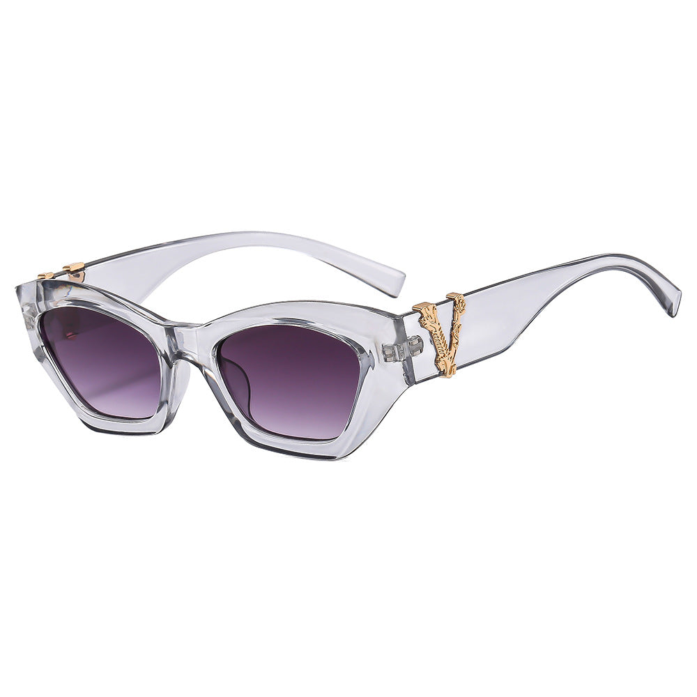 Dame Cat-Eye solbriller med luksuriøse detaljer Skanto