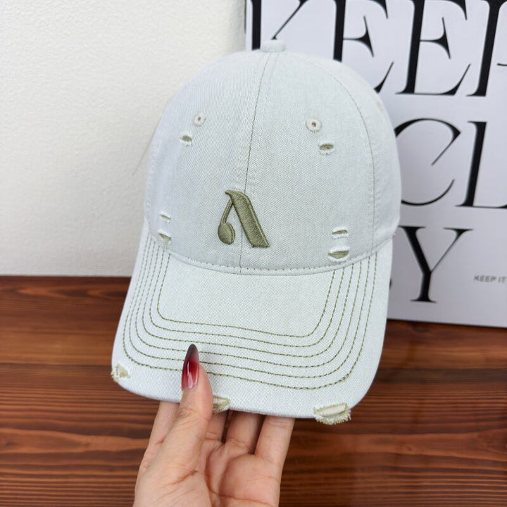 Herre Slitt Denim Stil Caps Skanto