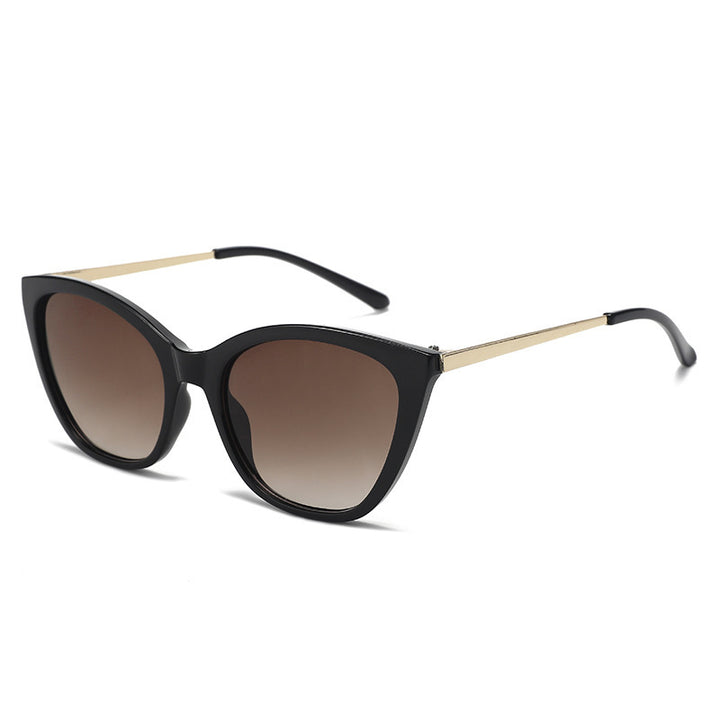 Dame elegant Cat-Eye solbrille med høy kvalitet ramme og UV-beskyttelse Skanto