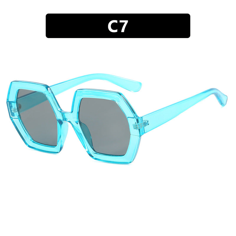 Damer innovativ hexagonal solbrille Skanto
