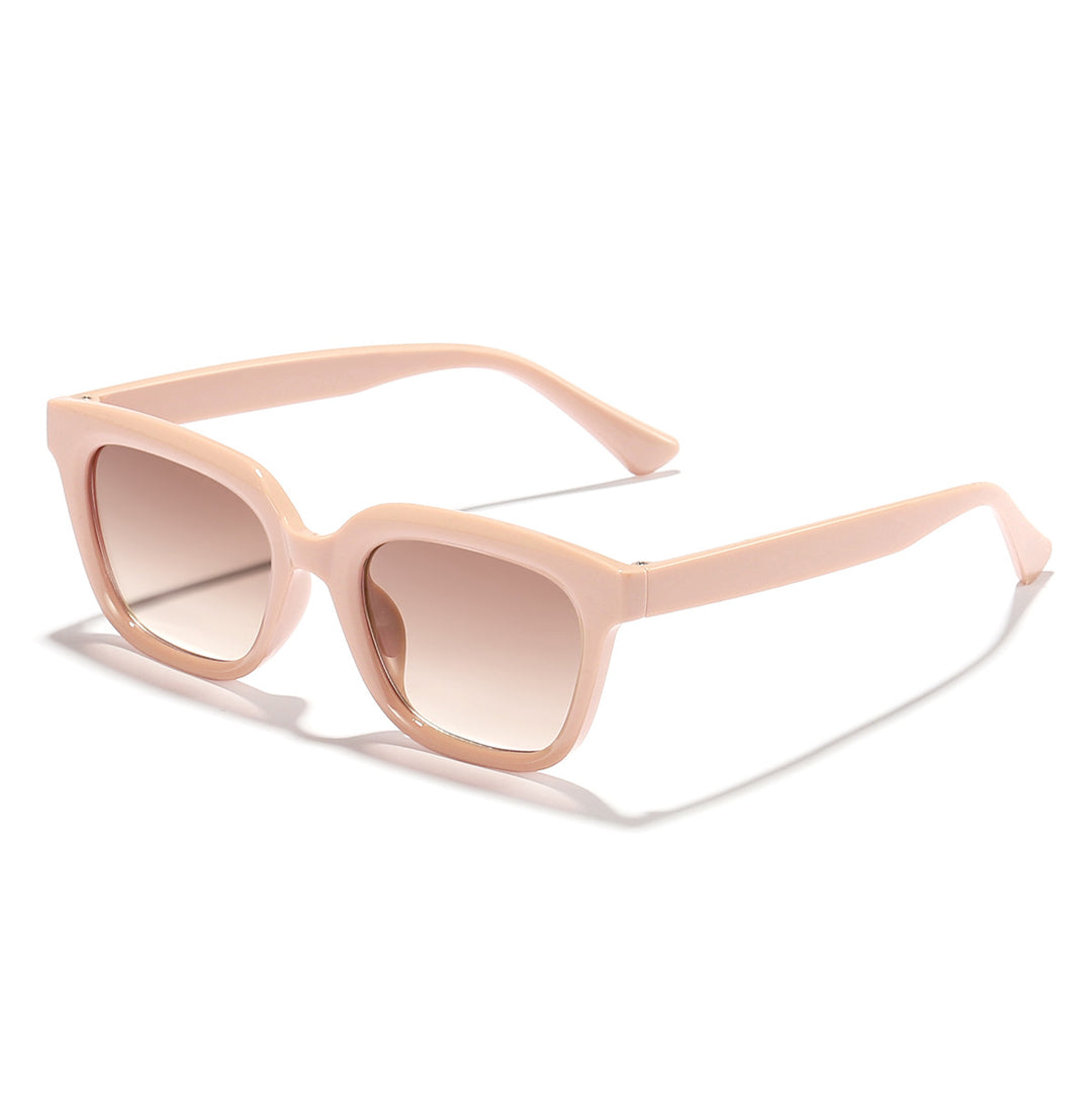 Dame Moderne firkantet solbriller med stilfull ramme i transparent Skanto
