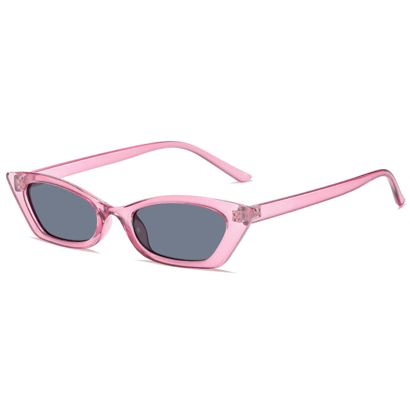 Damer moteriktig Cat-Eye solbrille med transparent ramme Skanto