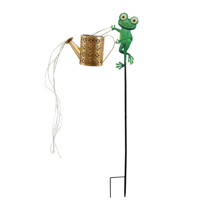 Dekorativ kolibri sol hage stake med hengende lampe Skanto