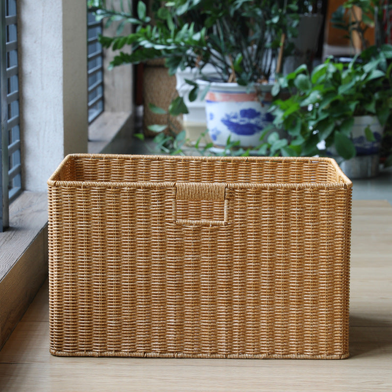Vevd oppbevaringskurv med ergonomiske håndtak Skanto