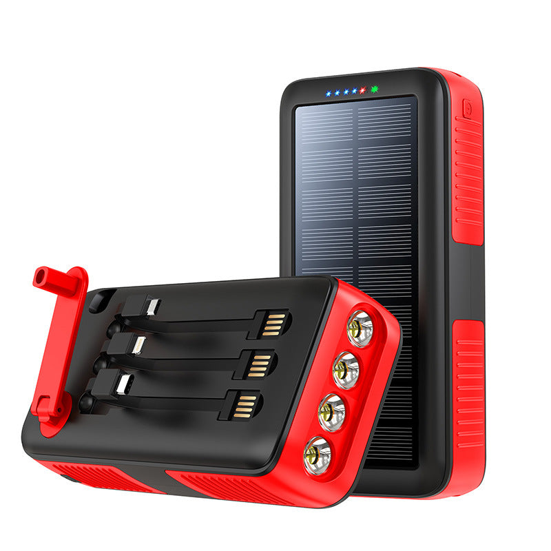 Solar Powerbank med multifunksjonelle LED-lamper Skanto