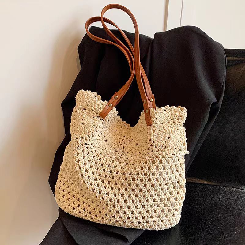 Håndlaget Makramee Tote Bag Skanto