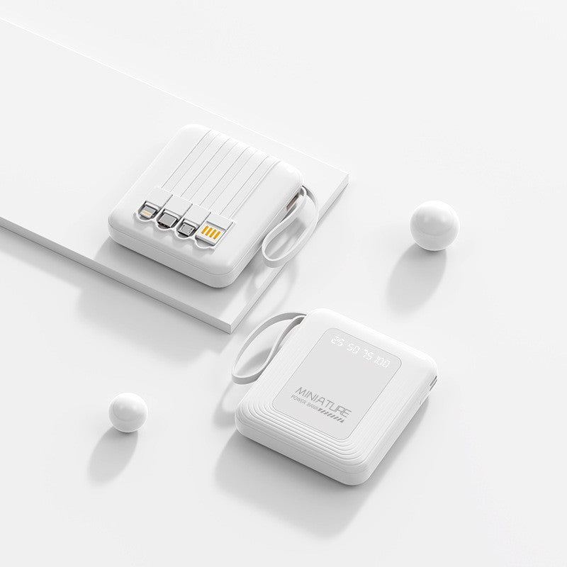 Slim Powerbank med integrerte kabler Skanto