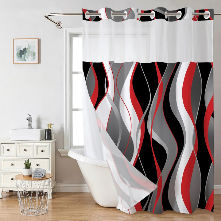 Kunstnerisk Blomster Dusjforheng Skanto