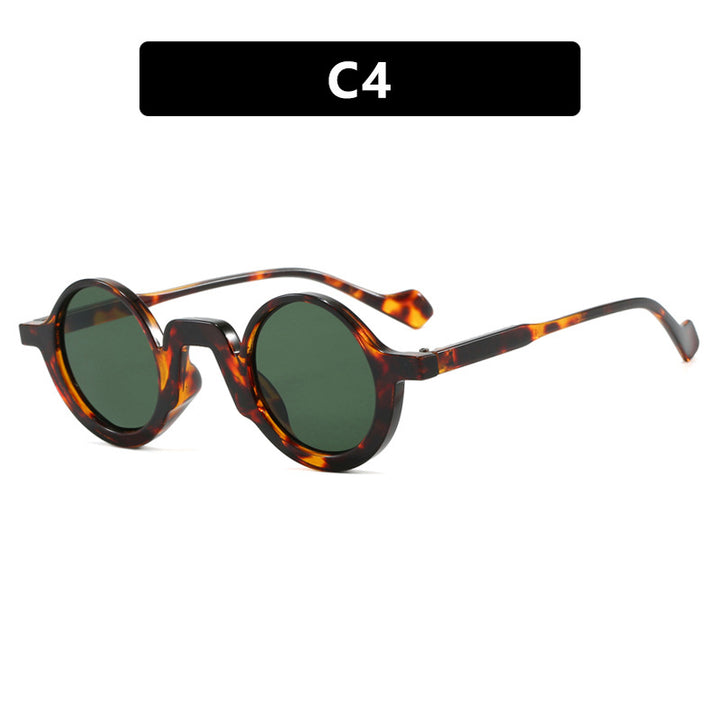 Damer rund solbrille med innovativ design og UV-beskyttelse Skanto