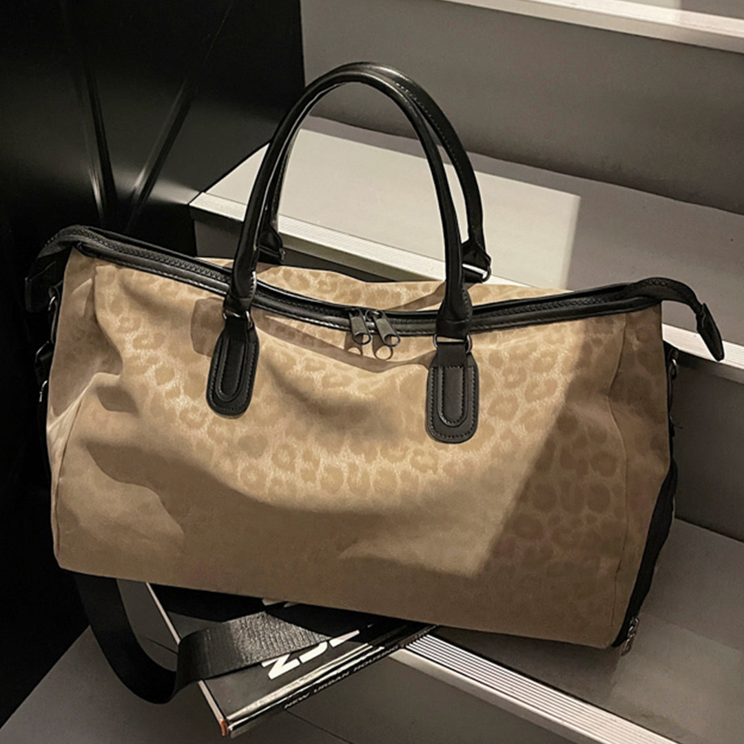 Elegant Reisetasche med Innovativt Leopardmønster Skanto