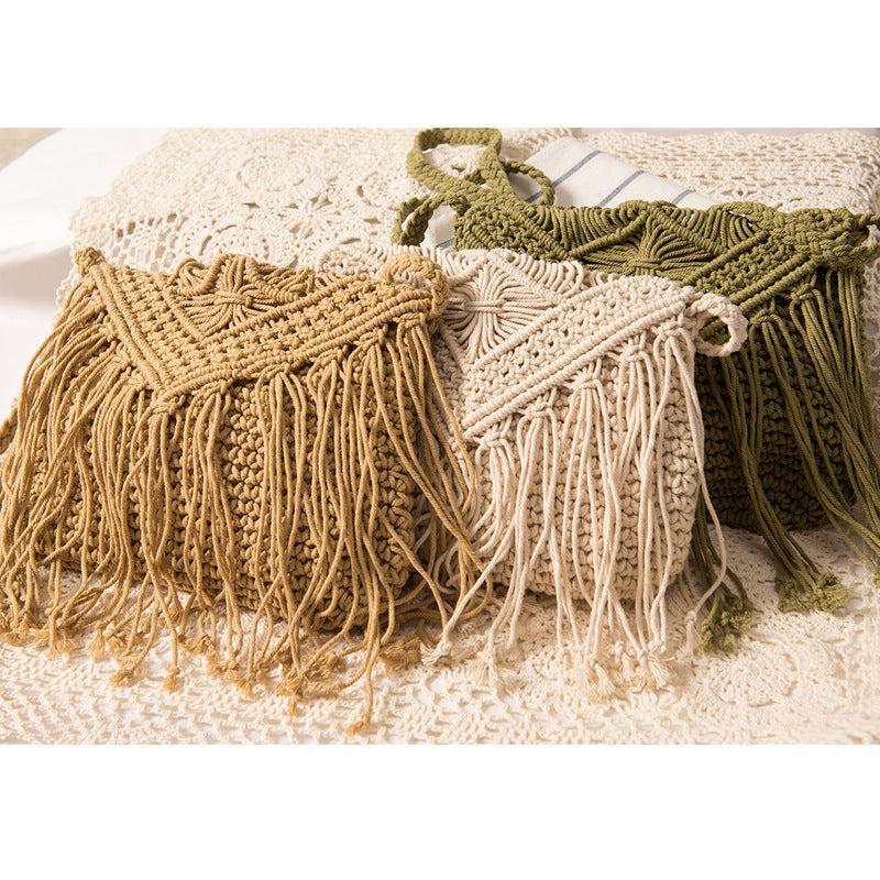 Hand-knotted Macrame Crossbody Bag Skanto