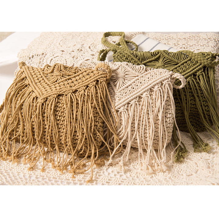 Hand-knotted Macrame Crossbody Bag Skanto