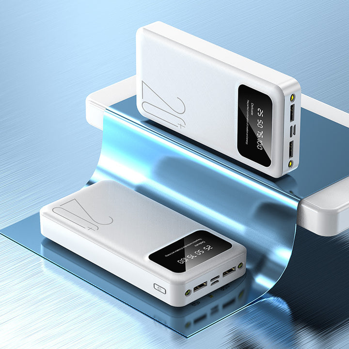 Bærbar powerbank med intelligent energivisning og hurtigladefunksjon Skanto