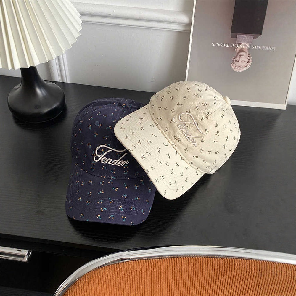 Kvinners trendy blomstret trykt baseballcaps Skanto