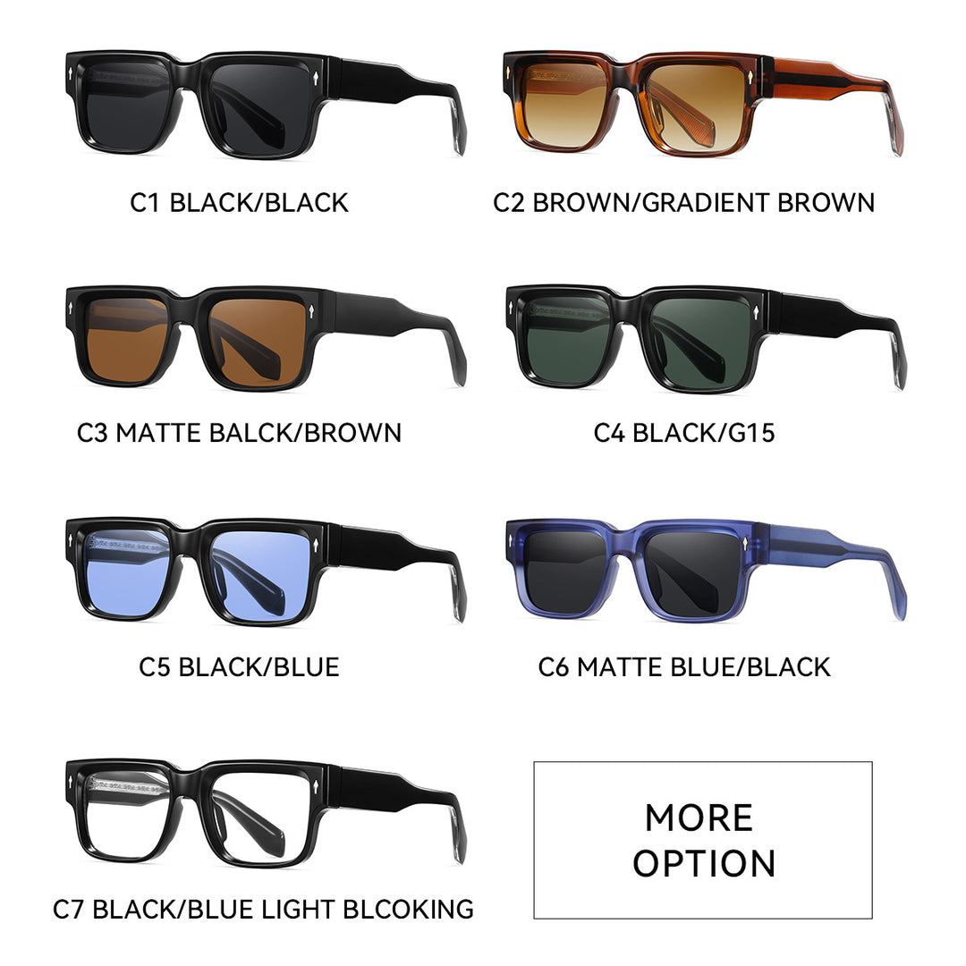 Dame solbrille i moderne, kantet design Skanto