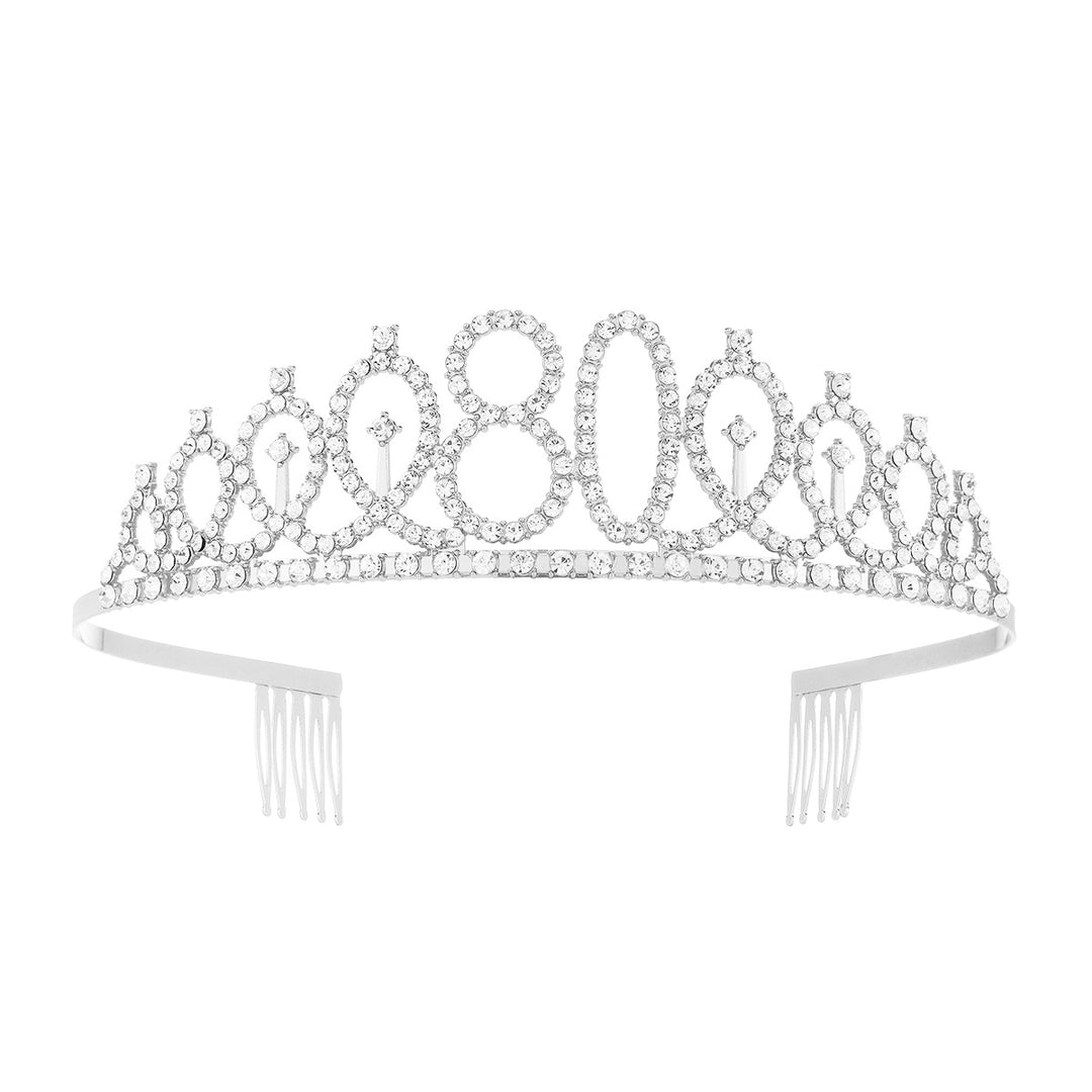 Damer krystall dekorert tiara med elegant design Skanto