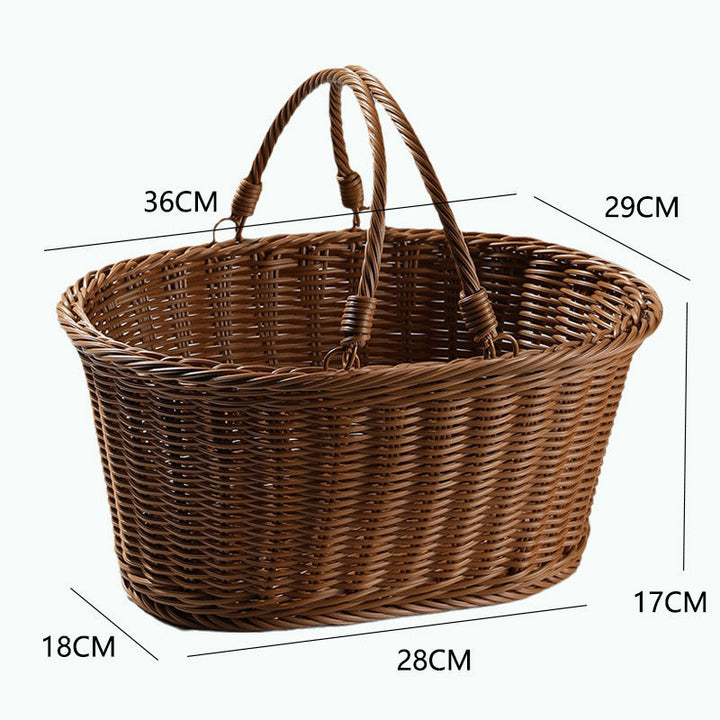 Unisex Håndlaget Kurv med robuste Håndtak Skanto
