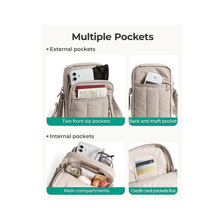 Praktisk crossbody-veske med flere lommer Skanto
