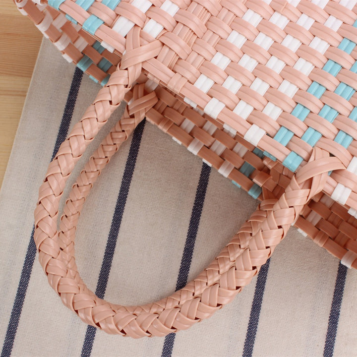 Braided tote bag with colorful design and sturdy handles Skanto