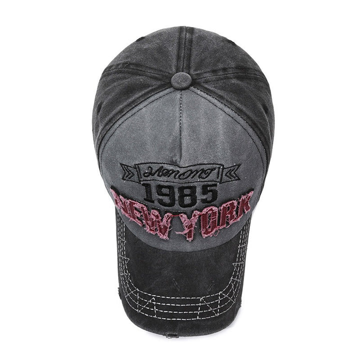 Men's Distressed Cotton Graphic Baseball Cap Skanto