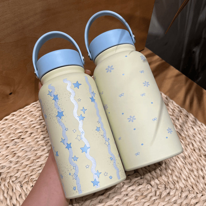 Damen Isoliertrinkflasche mit praktischem Tragegriff und fröhlichem Design Skanto