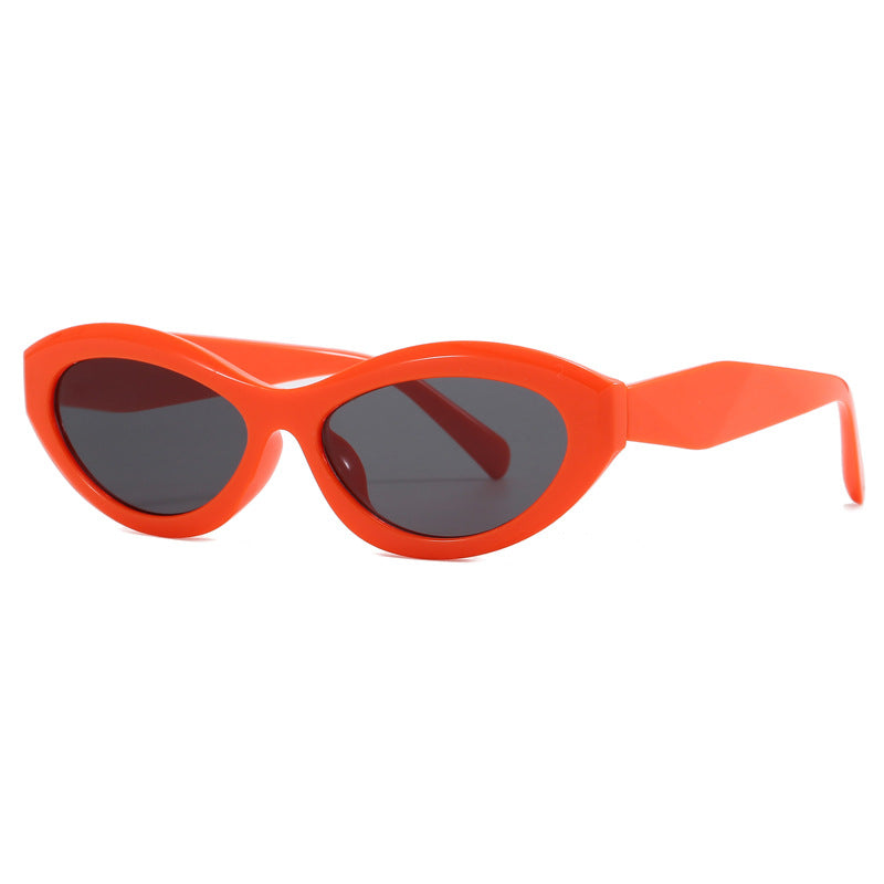 Dame cat-eye solbriller med bred ramme og UV-beskyttelse Skanto