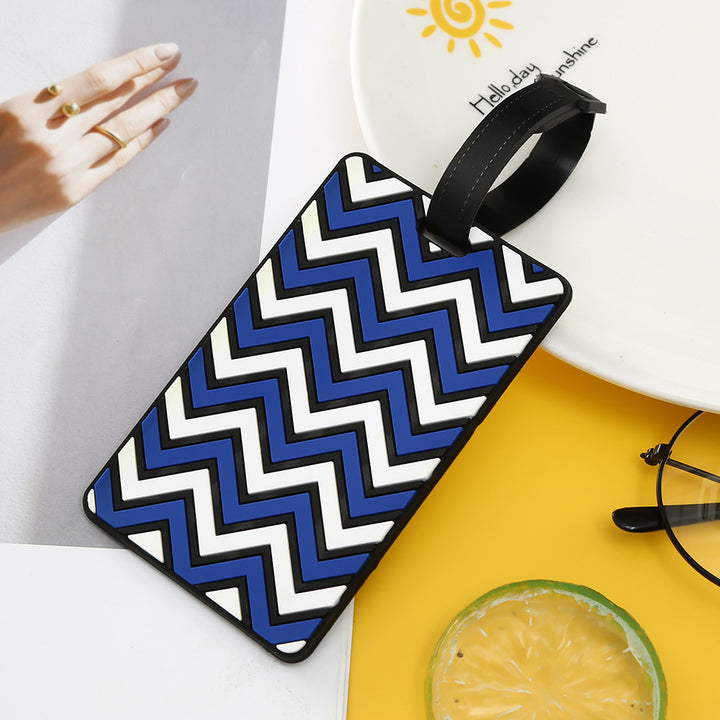 Unisex Chevron Patterned Luggage Tag Skanto