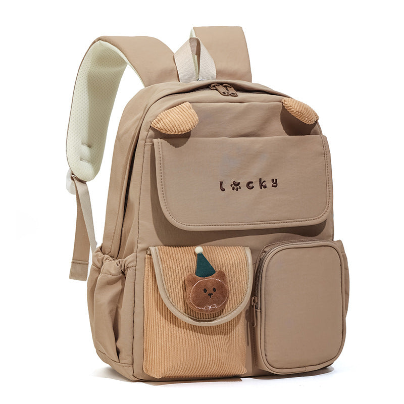 Bedårende Plush Karakter Design Skole Rygsekk