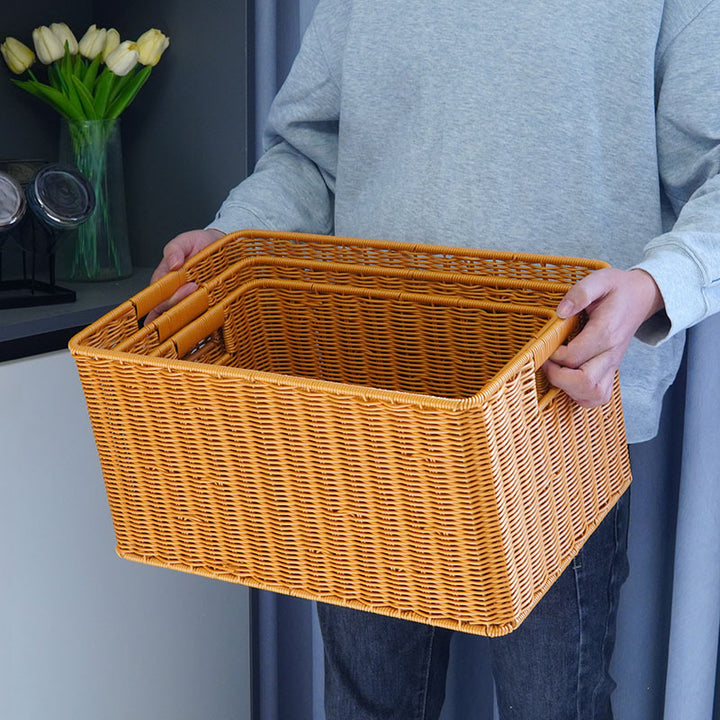 Dame multifunksjonskurv av flettet materiale Skanto