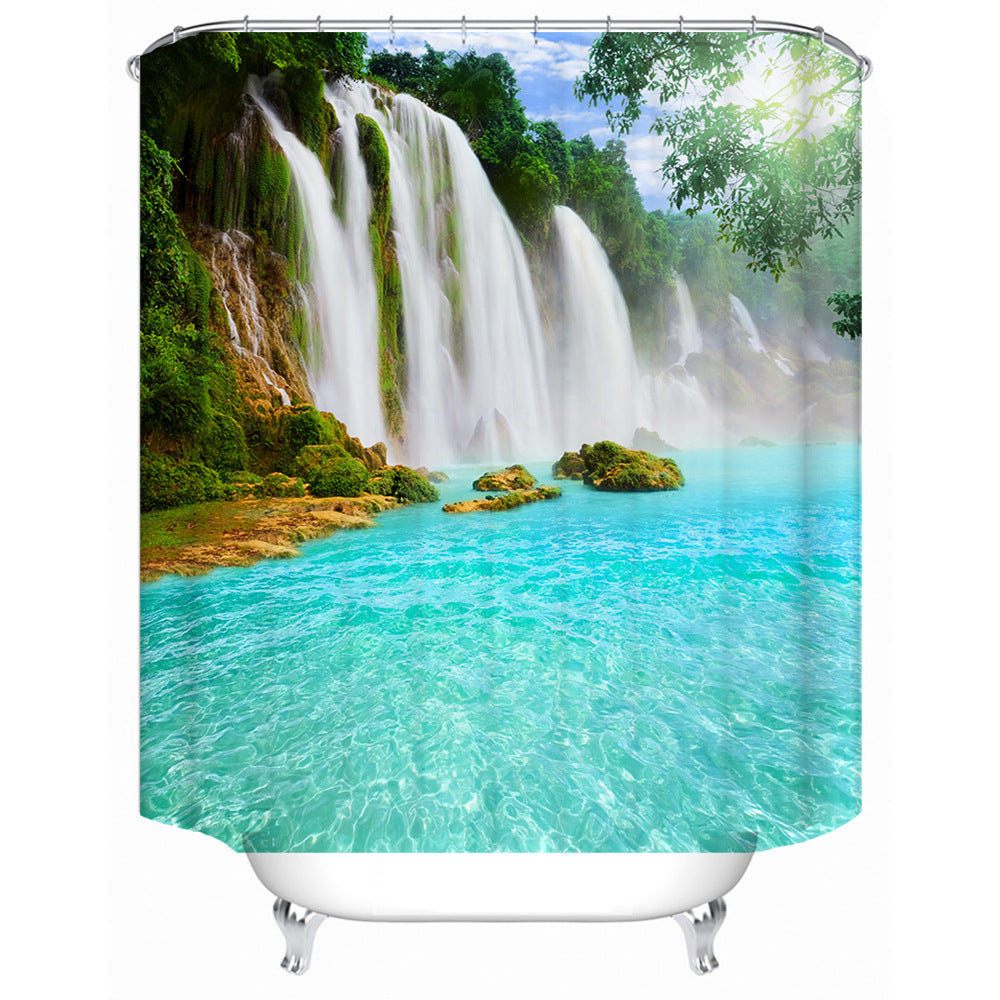 Scenic Waterfall Print Dusjforheng Skanto