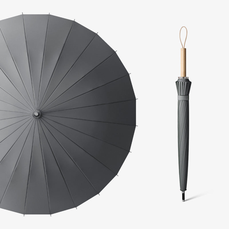 Damer elegant foldbare paraply med ergonomisk treskaft Skanto