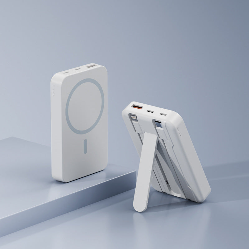 Trådløs Powerbank med Integrert Stativ og Intelligent Ladeindikator Skanto