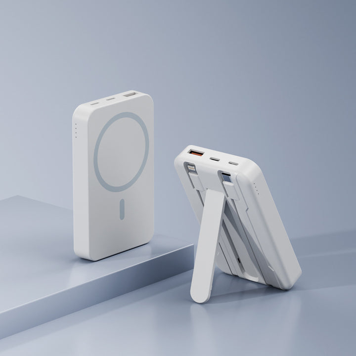 Trådløs Powerbank med Integrert Stativ og Intelligent Ladeindikator Skanto