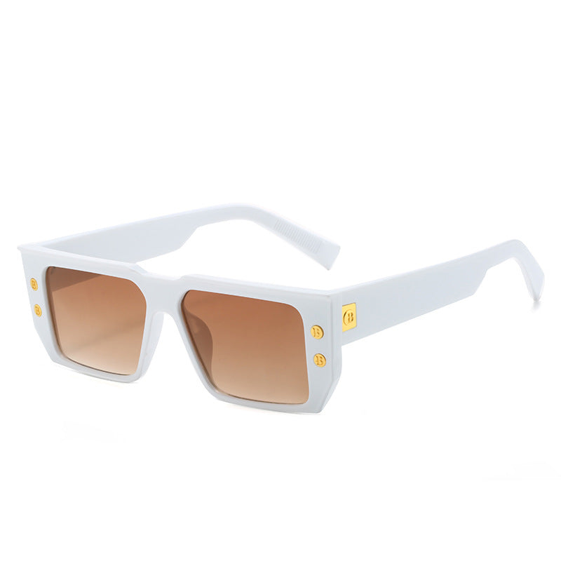 Dame moteriktig klar brille med gyldne detaljer Skanto