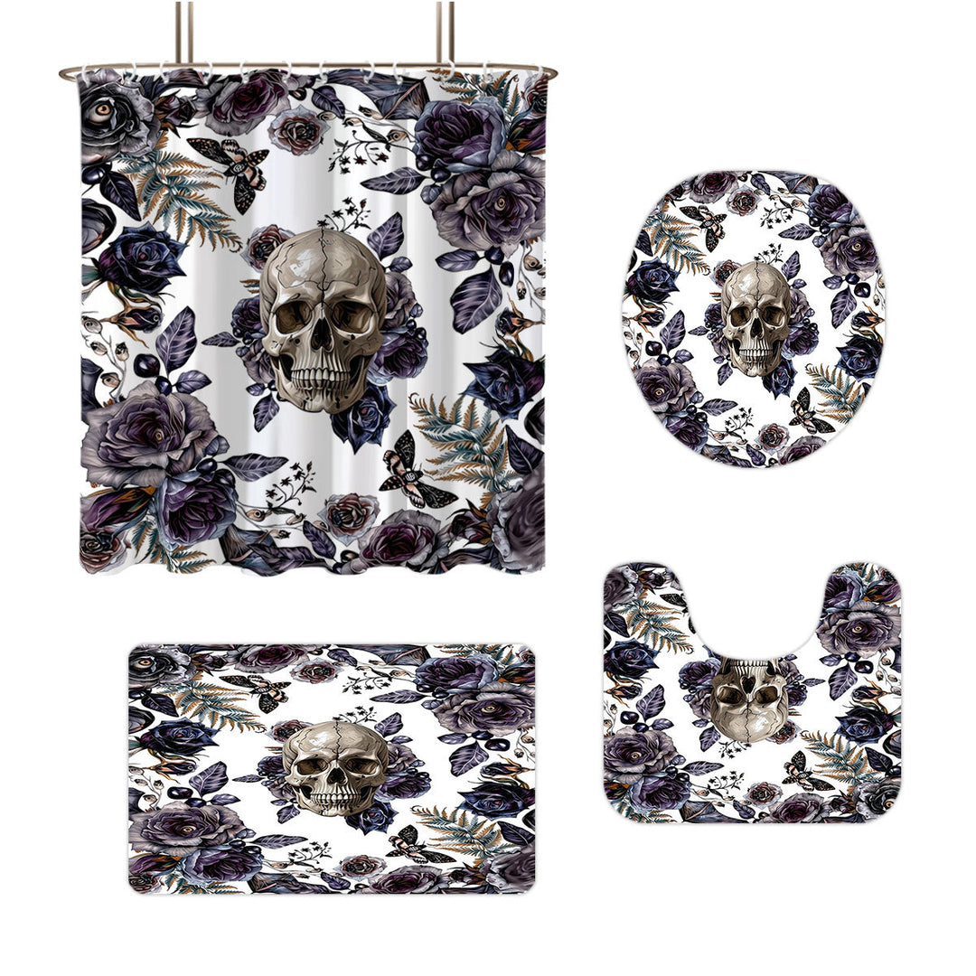 Kunstnerisk Skull Baderomsdekor Sett Skanto