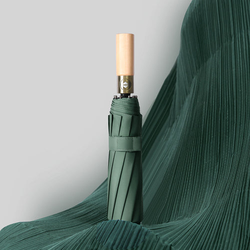 Damer elegant foldbare paraply med ergonomisk treskaft Skanto
